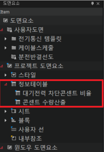 정보테이블 삽입