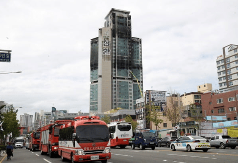 울산 아르누보 주상복합아파트 연소 후