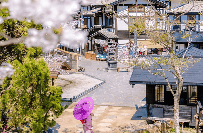 일본 에도시대의 마을 풍경을 재현한 니지모리 스튜디오