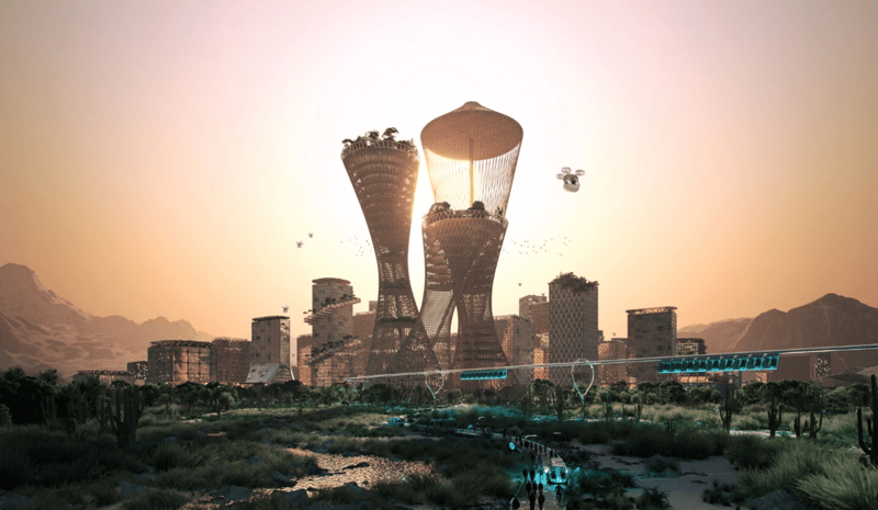 텔로사 시티의 상징 건물인 이퀴티즘 타워(Equitism Tower)